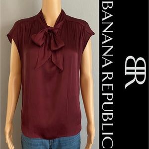 🌷BANANA REPUBLIC TIE BLOUSE SZ SMALL